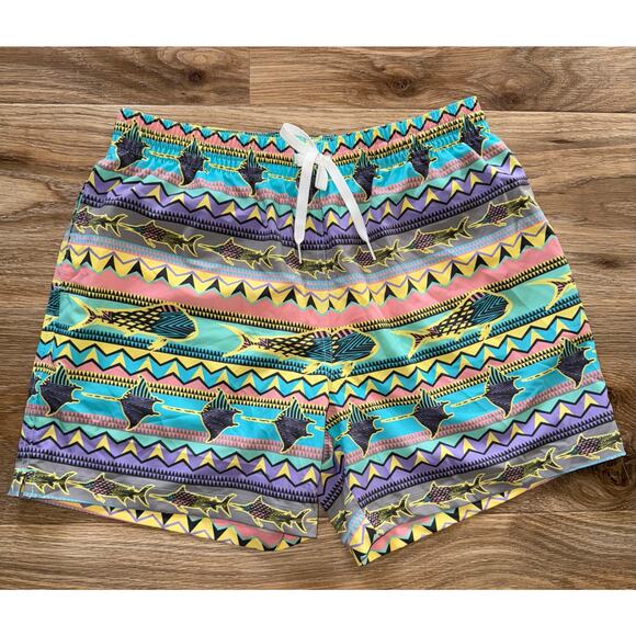 Chubbies Men's Classic Swim Trunk 5.5” Fish Ocean Stingray Theme - Size L - OA - Picture 1 of 5